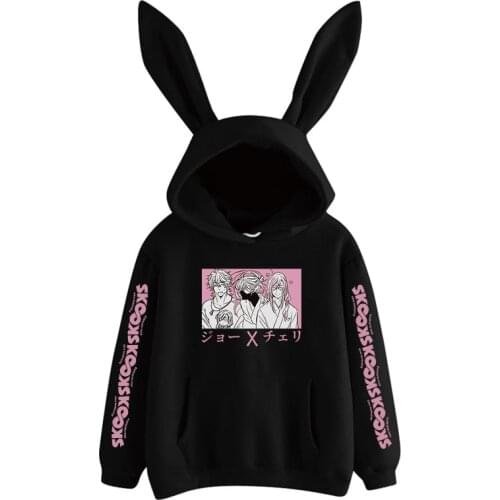 Janpanese Anime sk8 the infinity Rabbit Hoodie Women Girls Kpop Sweatshirts Kawaii streetwear graphic Japan reki miya
