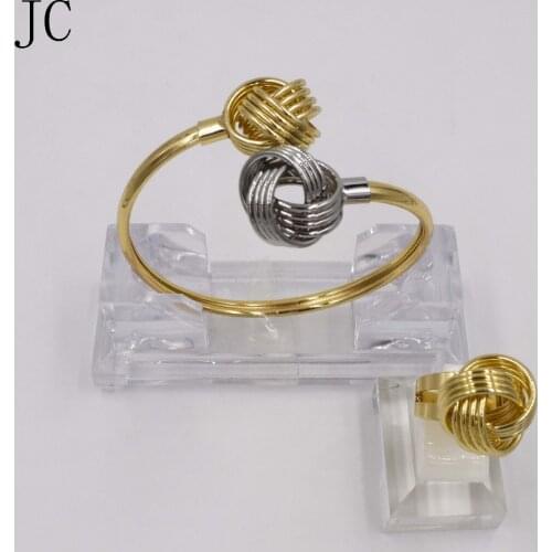 Good quality dubai jewelry sets 24K bangle ring sets for women on party and wedding