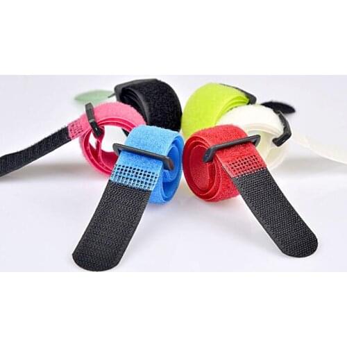 10pcs/lot Reusable Cable Ties Straps with Plastic button Strip Nylon Strap with Buckle 20*300mm Hook