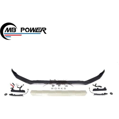 2020 G class W464 G63 front lip for w464 w463A G63 to B style front skirt with LED lights and B logo w464 G63 front spoiler