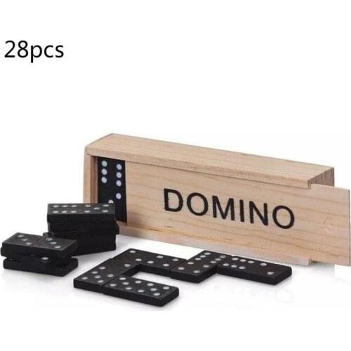 28 Pcs/set Wooden Domino Board Games Children Early Educational Toys Child-parent Travel Game Kids Develop Intelligence Gifts