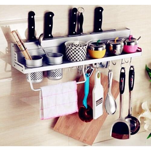 50cm Double Holes Creative hanging Pot Rack kitchen knife kitchen wall shelf corner shelf kitchen storage rack cutting board