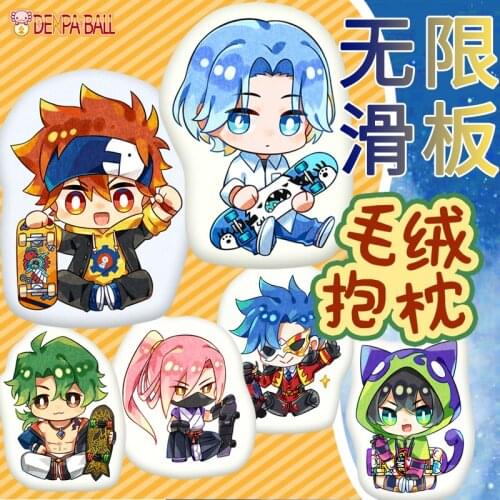 Anime SK8 the Infinity SK EIGHT MIYA REKI LANGA Short Plush Doll Cartoon Throw Pillow Creative Cute Toys Sofa Cushion Xmas Gifts