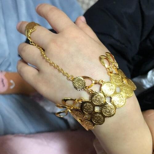 24K Baby Bangles Ethnic Gold Color Dubai Bangles Kids Bracelet Luxury Bracelet Dubai Bangles Child Jewelry Birthday Present