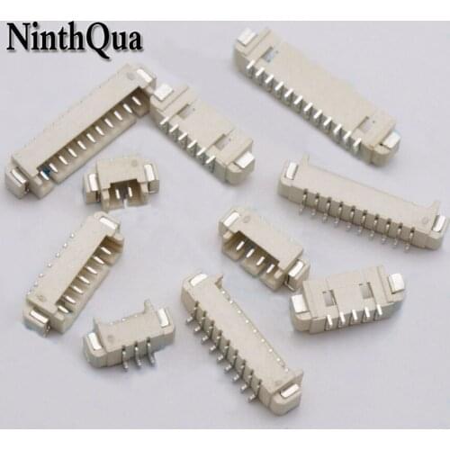 EClyxun 10pcs 1.25mm Straight Pin SMD Holder 2/3/4/5/6/8/10P Horizontal Header SMT Connector