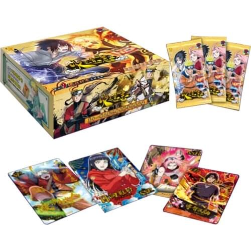 Narutoes Edition Anime Figures Hero Card Uzumaki Uchiha Sasuke Character Card Collection Bronzing Barrage Flash Cards Boy Gifts
