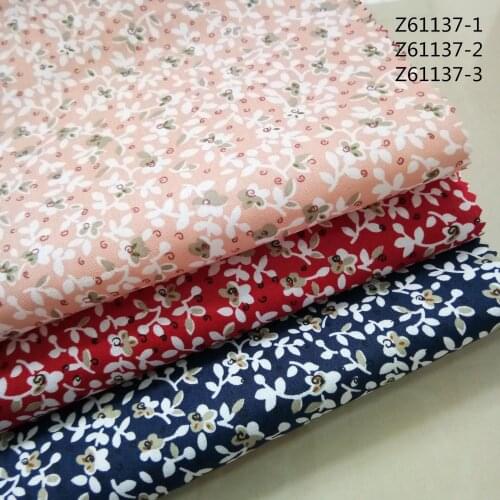 Cotton poplin printed textiles, plant small floral flower skirt fabrics, sewing garments diy stitching materials