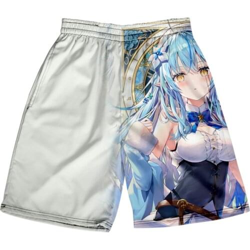 HOLOLIVE VTuber Yukihana Lamy 3D Print Summer Holiday Women/Men Elastic Waist Japan Streetwear Shorts Kawaii Beach Shorts