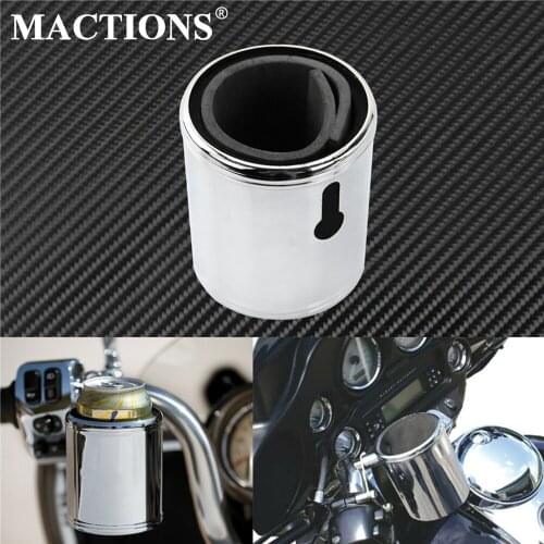 Chrome Front Drink Cup Holder Bracket For Harley Dyna Touring Road King 97-18 For Indian Road Master 2014-2019 Chieftain Limited