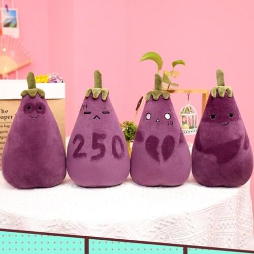 Simulation Eggplant Plush Toy PP Cotton Filled Simulation Vegetable Pendant Fun Hot Sale Cheap HANDANWEIRAN