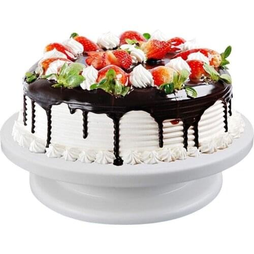 Baking Tool Diy Pan Plastic Cake Plate Turntable Rotating Anti-skid Round Cake Stand Cake Decorating Rotary Table Kitchen D3
