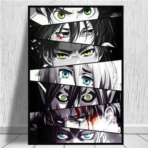 Japanese Anime Character Eyes Canvas Painting Posters and Prints Wall Art Picture Home Children Room Wall Aesthetic Decoration