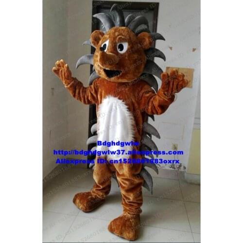 Brown Hedgehog Hedgepig Porcupine Ilspile Ericius Hystrix Hodgsoni Mascot Costume Adult Cartoon Figure Thanks Will zx2967