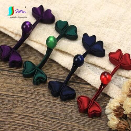 Fashion Chinese Heart Colorful Button Cheongsam Button DIY Hand Coat Clothes Skirt Dress National Coat Decorative Button