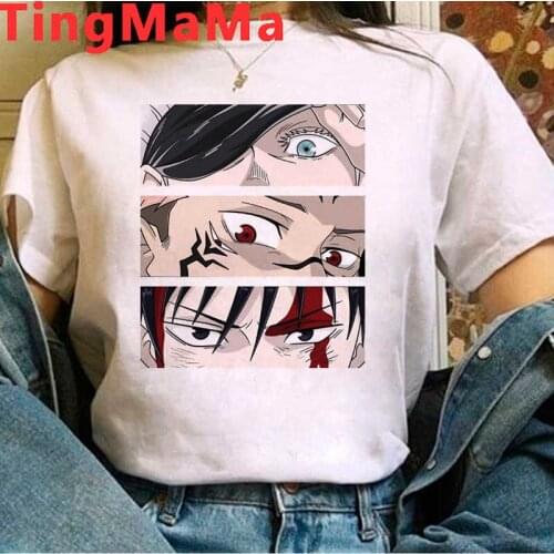 Jujutsu Kaisen Gojo Satoru Yuji Itadori t-shirt men ulzzang aesthetic couple t-shirt top tees couple clothes