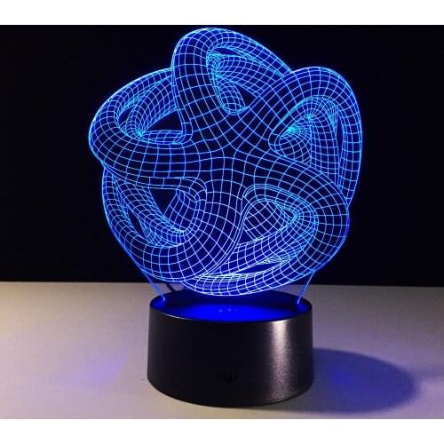 Geometric Touch Table lamp 7 Colors Changing USD Desk Lamp 3D Lamp Novelty Led Night Lights For Kids Gift