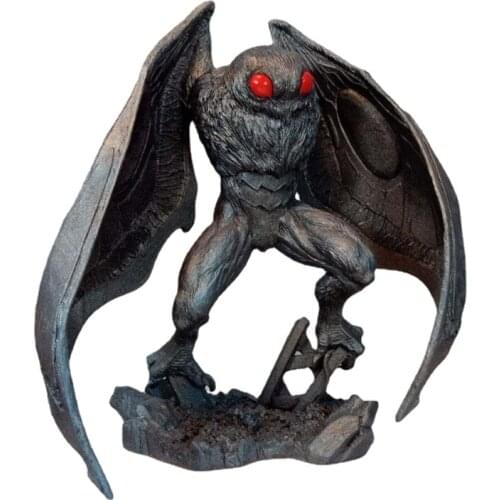 2021 New Realistic Black Grey Bat Figurines Resin Toy Ornament Car Decor Gift for Boy Men