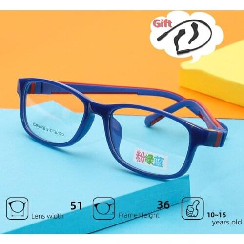 Teens Students Detachable Big Glasses Square Boys&Girls Soft Silicone Round Frame Goggle Kids Solid Color Optical Eyeglasses