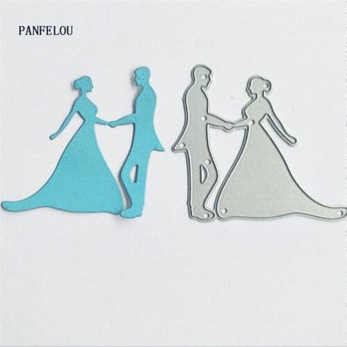 PANFELOU Easter Lovers hand in hand Scrapbooking DIY album cards paper die metal craft stencils punch cuts dies cutting