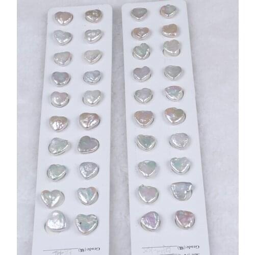 Heart Shape Freshwater Pearl Pair For Earrings And Pendant Making