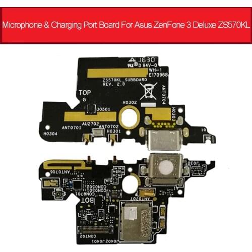 Micro USB Charger Port Board For ASUS Zenfone 3 Deluxe ZS570KL USB Charging Connector With Microphone Jack Board Repair Parts