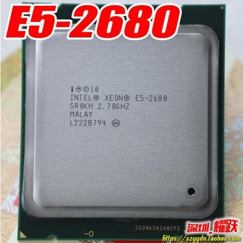 Intel Xeon Processor E5 2680 CPU 2.7G Serve LGA 2011 SROKH C2 Octa Core e5-2680 PC Desktop processor CPU
