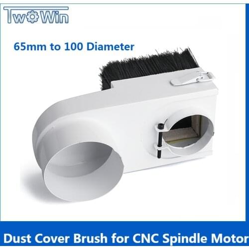 65mm/85mm/100mm/125mm Diameter Dust Collector Dust Cover Brush For CNC Spindle Motor Milling Machine Router Woodworking Tools