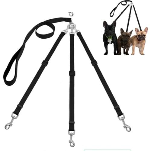 Multi-chain with a ropeThree Way Pets Dog Leash Adjustable Triple Dog Leash for Small Medium Dogs Cats Pet Supplies Leash