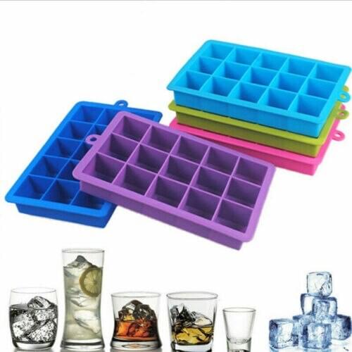 2019 DIY 24 Grids Silicone Square Ice Cube Maker Tray Mould Large Mold Ice Cube Mold 3x3x3CM