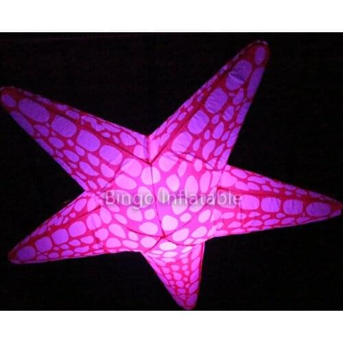 Hot sales LED lighting 1.5 meters big inflatable starfish customized hanging decorative starfish for inflatable toys