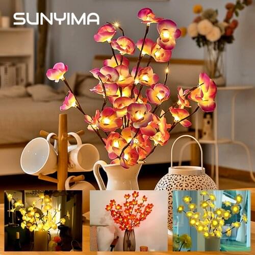 LED Branch Lamp light decoration 75cm 20 lights bedroom decor decorative flowers Butterfly orchid maple leaf branches wedding
