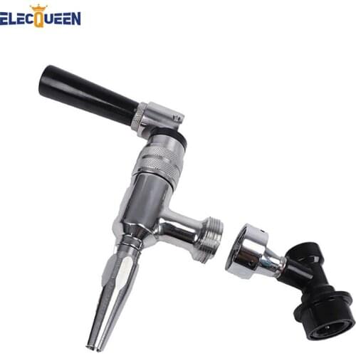 Stainless Steel Draft Beer Dispensing Nitrogen Nitro Coffee Tap with Liquid ball lock disconnects