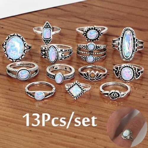 Hesiod Delicate Luxury Lady Colorful Crystal Geometry Round Irregular Flower Ring Set for Women Fashion Party Wedding Jewelry