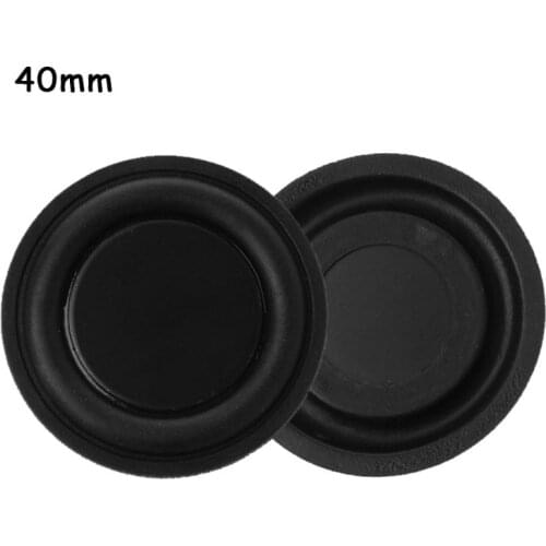 1 Pair 40mm Passive Radiator Subwoofer Speaker Vibration Membrane Bass Rubber Woofers