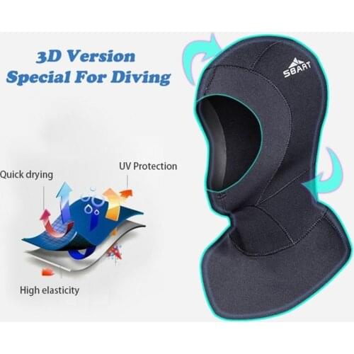 1 Pair Neoprene Diving Face Cover 5mm Warmth Elastic Non-slip Diving Mask