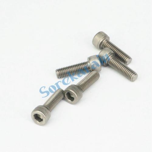 LOT 10 M6 x 20mm TA2 GR2 Titanium Hex Socket Head Cap Screw Bolts Anti Acid Corrosion DIN 912