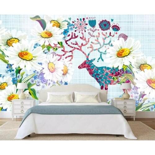 3d wall paper vintage decorative painting 3d wallpaper muarl Pastoral style backdrop home improvement 3d wallpapers living room