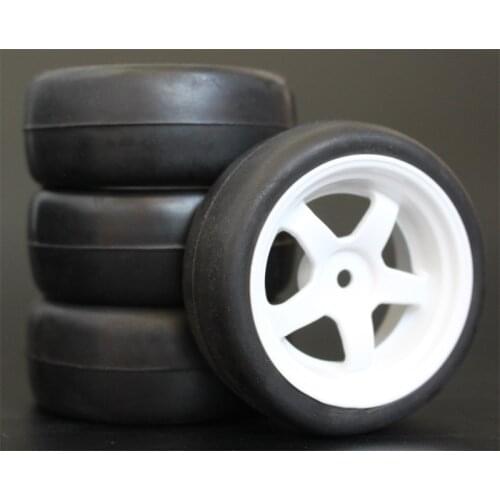 4Pcs 26mm Rubber RC Tyres & Wheel Rims Hex 12 For 1:10th HSP HPI Sprint 2 Drift RS4 On Road 4WD