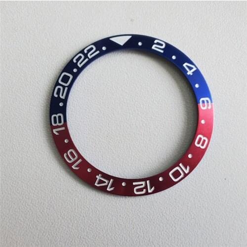 40mm Watch Bezel for GMT Watch Accessories Magnesium Aluminum Watch Ring With Numbers