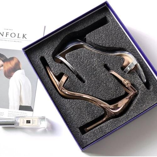 Fashion Ankle Strap Women Casual Sandals Open Toe Summer High Heel Shoes Buckle Ladies Office Work Sandalias Shoes 35-42