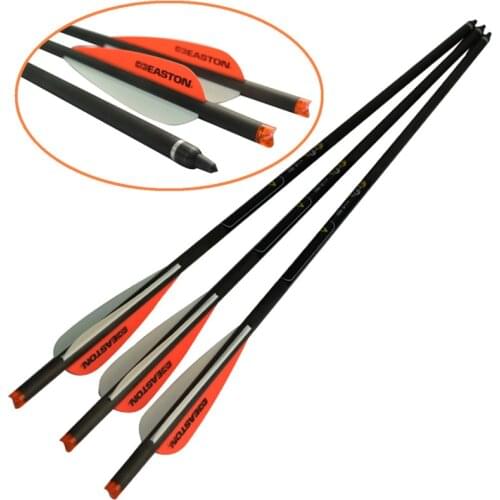 6Pcs/ 12Pcs 20" Carbon Crossbow Bolt with Easton Vane Screw Field Point Archery Bow Outdoor SHooting Free Shipping