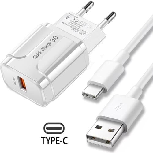 Quick Charger 3.0 USB Charger Type C Cable For OPPO A93 A83 A73 A53 A32 A72 A91 A92S Realme F17 7 6 5 Pro USB C Fast Charger