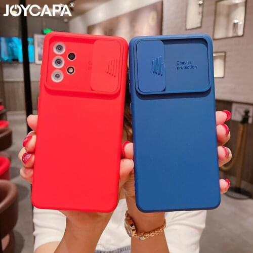 Camera Lens Protection Phone Case For Samsung S21 Ultra Plus S20FE A12 A32 A51 A71 A52 A72 5G Candy Color Soft TPU Cover Fundas