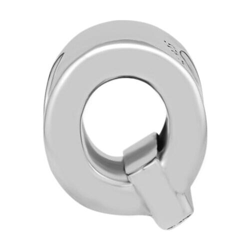 CKK Fit Pandora Bracelets 925 Sterling Silver Letter Q Number Charms Beads for Jewelry Making Women Accessories