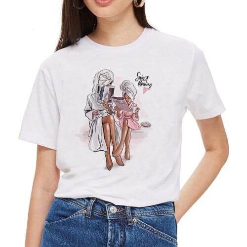Summer Tshirt Women Fashion Super Mom Printed T-shirt White Graphic Tees Women 90s Mothers Days Tops Plus Size Dropshipping