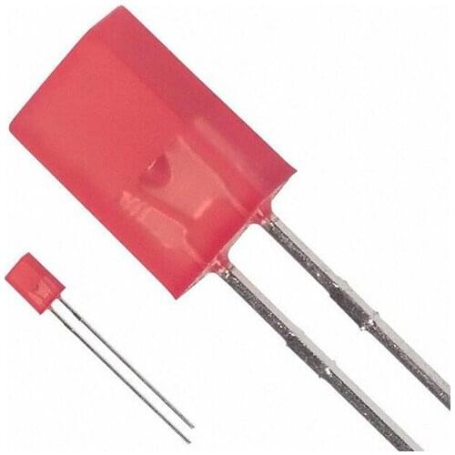 HLMP-S100 Optoelectronics LED RED DIFF RECT 2MMX5MM T/H