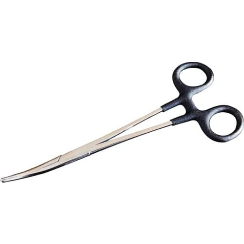 Stainless Steel Fly Fishing Forceps Plier Scissor Line Cutter Hook Remover 18cm 52g Tackle Curved Tip Clamp Fishing plier tool