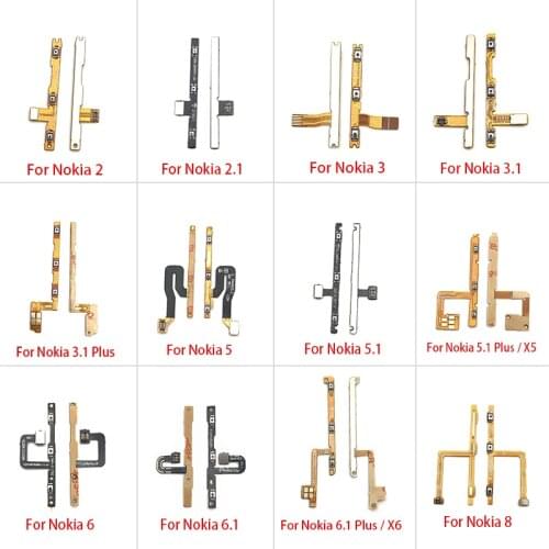 Power Switch On/Off Button Volume Key Button Flex Cable For Nokia 2 3 5 6 7 8 2.1 3.1 5.1 6.1 Plus 7.1 8.1