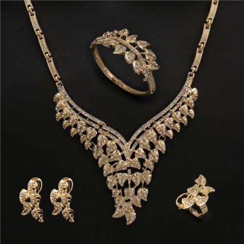 Fani Dubai Gold Jewelry Set Wholesale Bijoux Nigerian Wedding woman accessories jewelry set Fashion African beads Jewelry Set