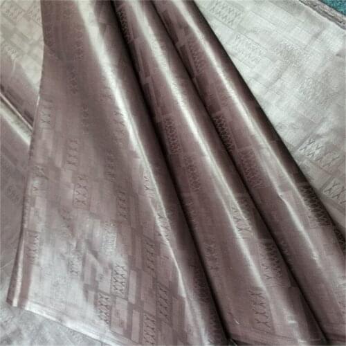 Brown lace fabric jacquard brocade fabric for dress high quality atiku lace soft genuine brocade bazin riche fabric 5yards/lot